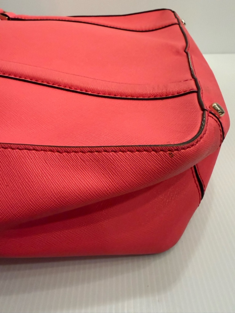 Kate Spade Raspberry Leather Tote Handbag - Picture 9 of 16